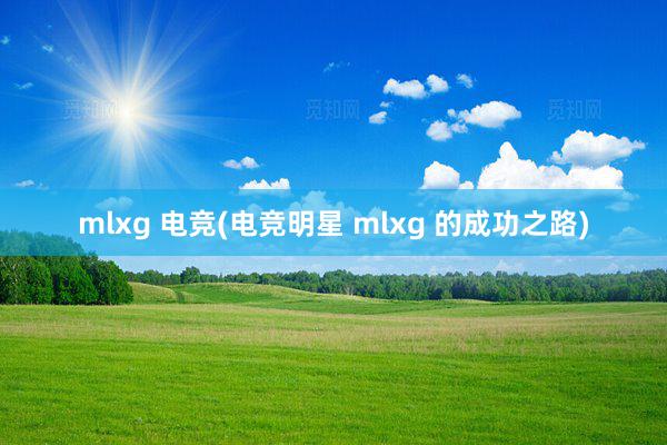 mlxg 电竞(电竞明星 mlxg 的成功之路)