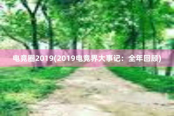 电竞圈2019(2019电竞界大事记：全年回顾)