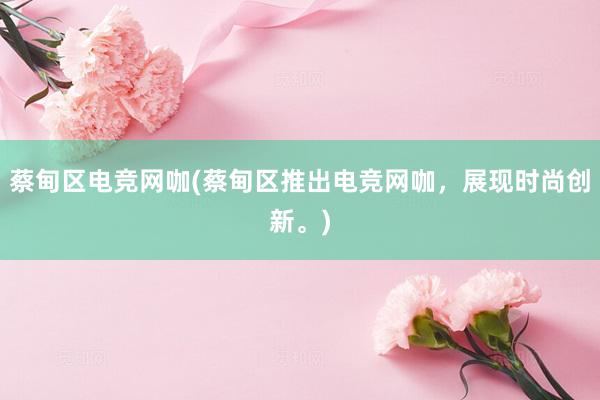 蔡甸区电竞网咖(蔡甸区推出电竞网咖，展现时尚创新。)