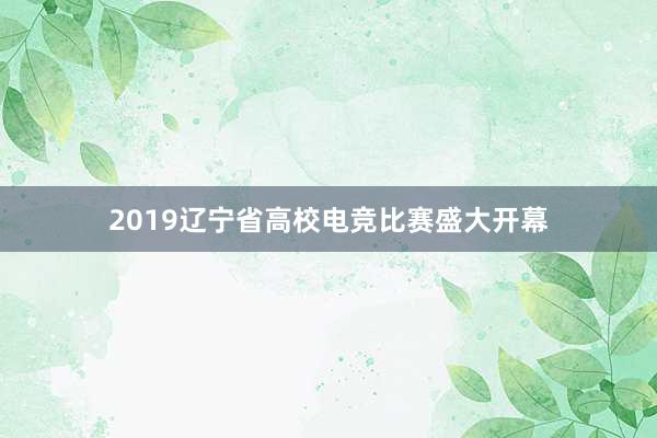 2019辽宁省高校电竞比赛盛大开幕