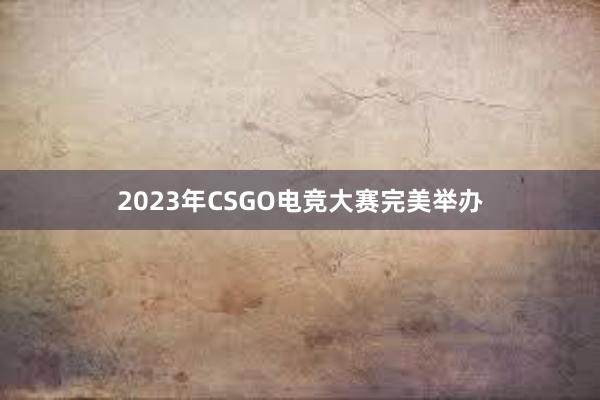 2023年CSGO电竞大赛完美举办