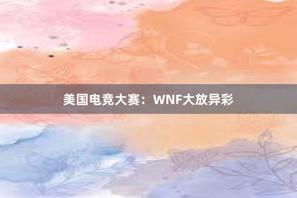 美国电竞大赛：WNF大放异彩