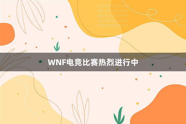 WNF电竞比赛热烈进行中