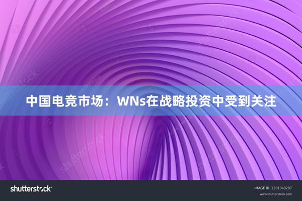 中国电竞市场：WNs在战略投资中受到关注