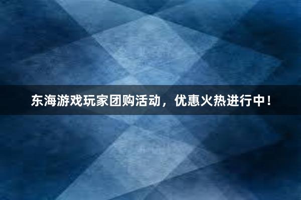 东海游戏玩家团购活动，优惠火热进行中！