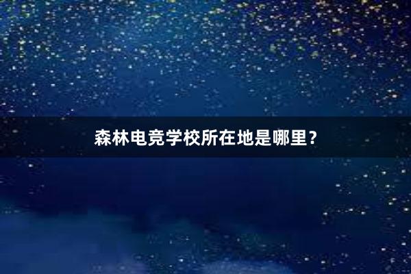 森林电竞学校所在地是哪里？