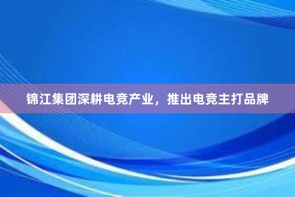 锦江集团深耕电竞产业，推出电竞主打品牌