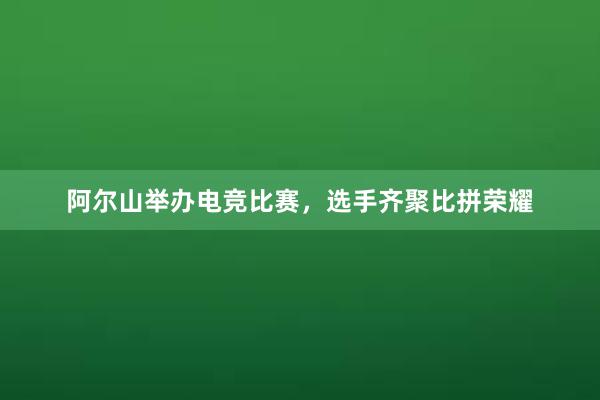 阿尔山举办电竞比赛，选手齐聚比拼荣耀